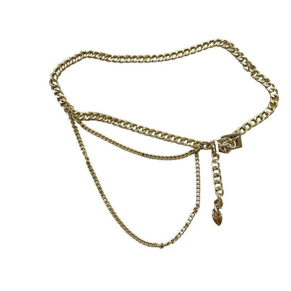 Boho western multi cascade chain gold‎ tone belt One Size - Picture 1 of 4